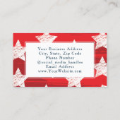 Modern Red Stars Abstract patriottisch Visitekaartje (Achterkant)