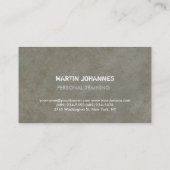 Modern Red Stone Wall Grey Fitness Trainer Visitekaartje (Achterkant)