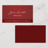 Modern Red Stripes Golf Visitekaartje (Voorkant / Achterkant)