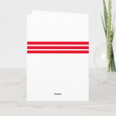Modern Red Stripes Happy Moederdag Foto Feestdagen Kaart (Achterkant)