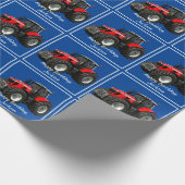Modern Red Tractor Cadeaupapier (Hoek)