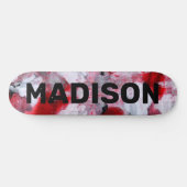 Modern Red White - Abstracte aangepaste persoonlij Skateboard (Horizontaal)