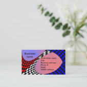 Modern Red/White/Blue Checker door Kenneth Yoncich Visitekaartje (Staand voorkant)