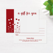 Modern Red White Love Hearts Romantic Gift Kaart (Bureau)