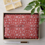 Modern Red & White Snowflake Christmas Holiday Tissuepapier (Geschenk)