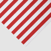 Modern Red White Stripes kerst Tissuepapier (Detail)