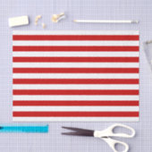 Modern Red White Stripes kerst Tissuepapier (Craft)