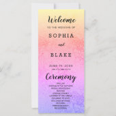 Modern Regenboog en Bloemen Huwelijksprogramma (Voorkant)