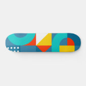 Modern Regenboog Kleurrijk Geometrisch Patroon Skateboard (Horizontaal)