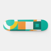 Modern Regenboog Kleurrijk Geometrisch Patroon Skateboard (Horizontaal)