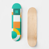 Modern Regenboog Kleurrijk Geometrisch Patroon Skateboard (Voorkant)