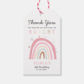 Modern Regenboog Verjaardagsfeest Zo BRIGHT Cadeaulabel (Voorkant)