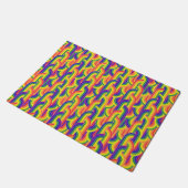 Modern regenboogpatroon deurmat (Schuin)