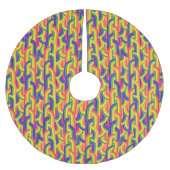 Modern regenboogpatroon kerstboom rok (Voorkant)