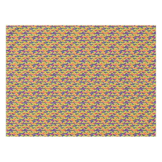 Modern regenboogpatroon tafelkleed (Voorkant (Horizontaal))