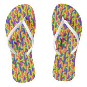 Modern regenboogpatroon teenslippers (Voetbed)