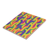 Modern regenboogpatroon tegeltje (Zijkant)
