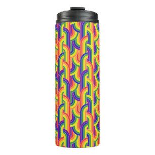 Modern regenboogpatroon thermosbeker