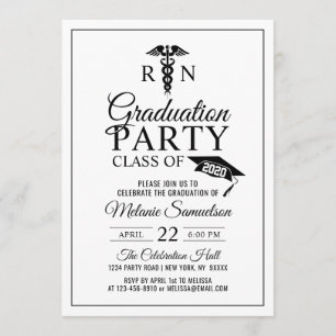 Modern Registered Zuster School RN GRADUATION Part Kaart
