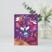 Modern religious Chritmas, three angels Briefkaart (Staand voorkant)