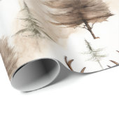 Modern Rendier Kerst inpakpapier (Rol Hoek)