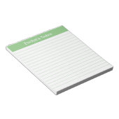 Modern rendy Sage Green Script Large Print Notitieblok (Schuin)