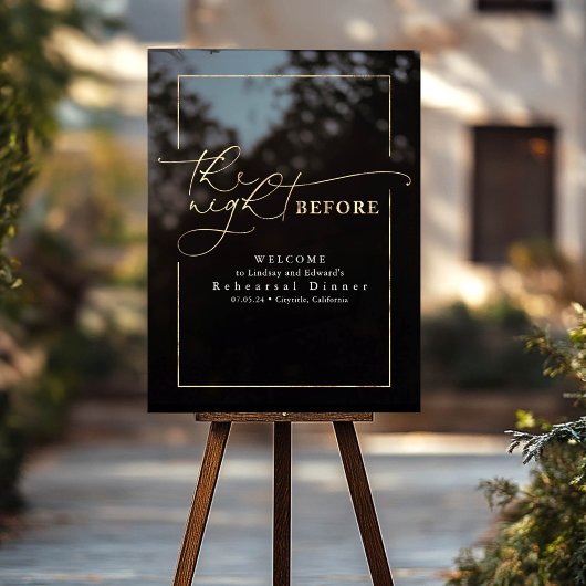 Modern repetitiediner zwart en goud welkom acryl bord