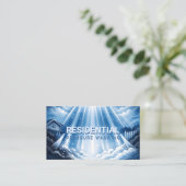 Modern Residential Pressure Washing Mist Glow Visitekaartje (Staand voorkant)