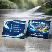 Modern Residential Pressure Washing Wave Visitekaartjes