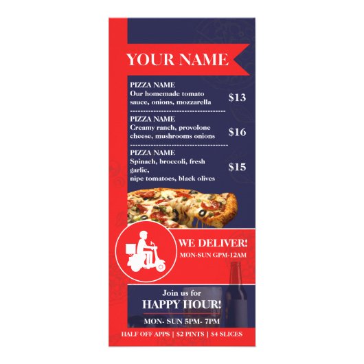 Modern Restaurant Menu Design (Achterkant)