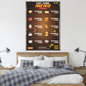 Modern restaurantmenu canvas afdruk (Insitu (Slaapkamer))