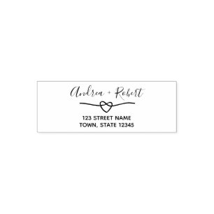 Modern Retouradres Bruiloft Zelfinktende Stempel