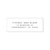 Modern retouradres Sans Serif houten handvat Rubberstempel (Afrduk)