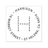 Modern retouradres voor monogram  zelfinktende stempel (Design)