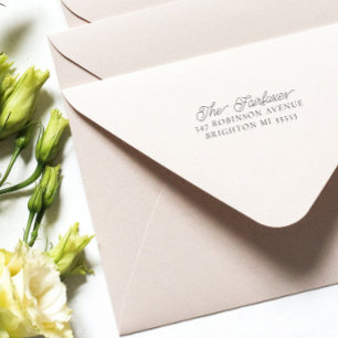 Modern retouradres zelfinktende stempel