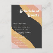 Modern Retro 70's 'Rainbow Dark'-schema van gebeur Informatiekaartje (Voorkant)