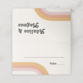 Modern Retro 70's regenboog | Gevouwen kaart (Buitenkant ongevouwen)