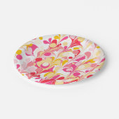 Modern Retro Abstract Roze Papieren Bordje (Gekanteld)