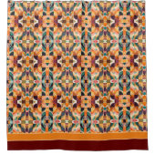 Modern Retro Abstract Squares Collectie Douchegordijn (Voorkant)