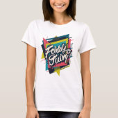 Modern Retro Abstract Tee – Chartreuse Design T-shirt (Voorkant)