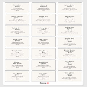 Modern Retro Adresetiketten van de internachting Sticker