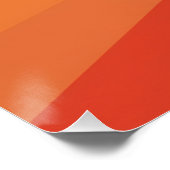 Modern Retro berglandschap – Levendig rood Perfect Poster (Hoek)