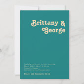 Modern Retro | Blauwgroen in één weddenschap Kaart (Voorkant)