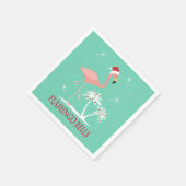 MODERN RETRO CHRISTMAS FLAMINGO SERVET (Hoek)