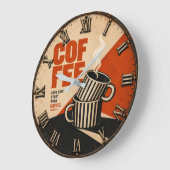 Modern Retro Coffee Grote Klok (Hoek)