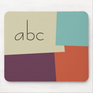 Modern Retro Color Geometric Pattern Monogram #7 Muismat