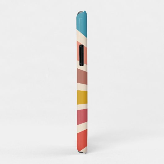 Modern Retro Custom Name Fun  Rainbow Case-Mate iPhone Case (Achterkant/rechts)