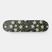 Modern Retro Cute Floral Girls Skateboard (Horizontaal)