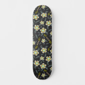 Modern Retro Cute Floral Girls Skateboard (Voorkant)
