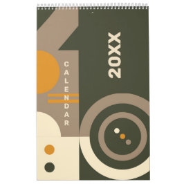 Modern Retro Earth Tone Geometric 2023 Calendar Kalender